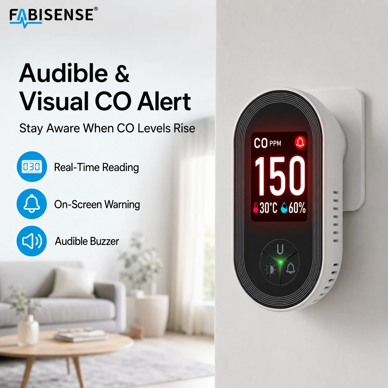 FABISENSE 24D Detektor Karbon  - Co Detector Plug ulasan dan harga